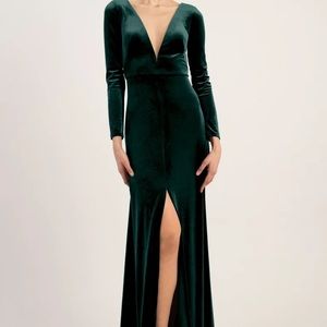 Jenny Yoo Malia Bridesmaid Dress in Emerald